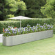 VidaXL Plantenbak 554x100x68 cm gepoedercoat staal zilverkleurig