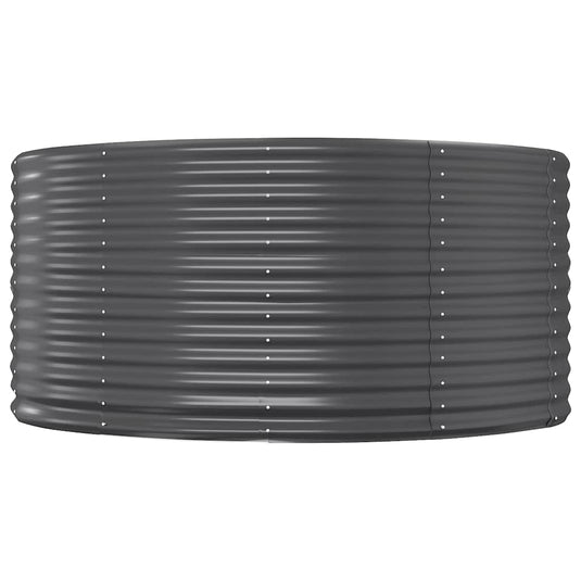 Vidaxl plantenbak 140x140x68 cm gegalvaniseerd staal antracietkleurig