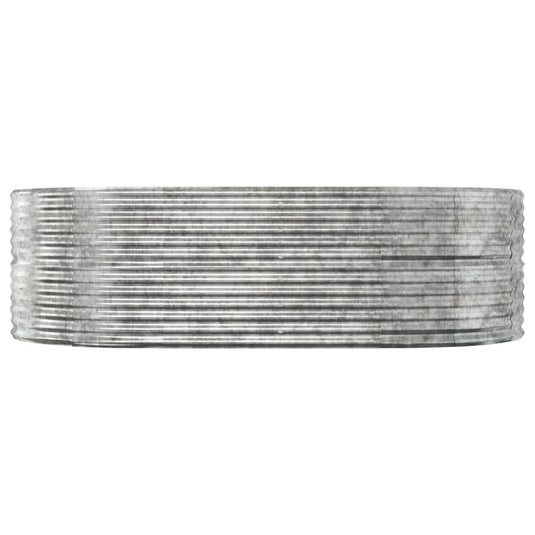 VidaXL Plantenbak 212x140x68 cm gepoedercoat staal zilverkleurig