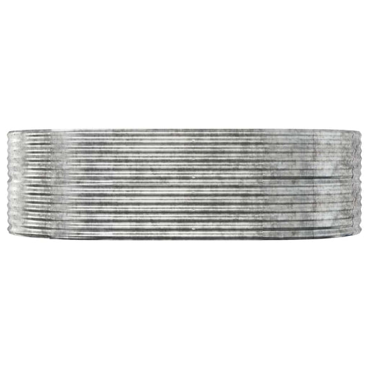 Vidaxl plantenbak 212x140x68 cm gegalvaniseerd staal zilverkleurig