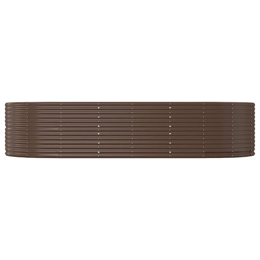 Vidaxl plantenbak 291x140x68 cm gegalvaniseerd staal bruin