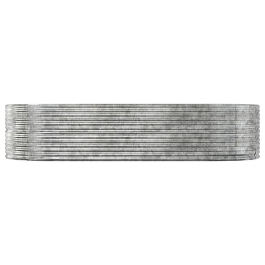 Vidaxl plantenbak 291x140x68 cm gegalvaniseerd staal zilverkleurig