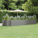 Vidaxl plantenbak 447x140x68 cm gepoedercoat staal grijs