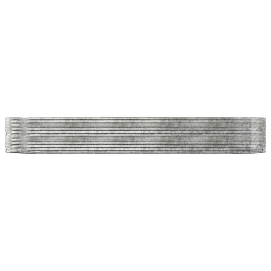 Vidaxl plantenbak 447x140x68 cm gegalvaniseerd staal zilverkleurig