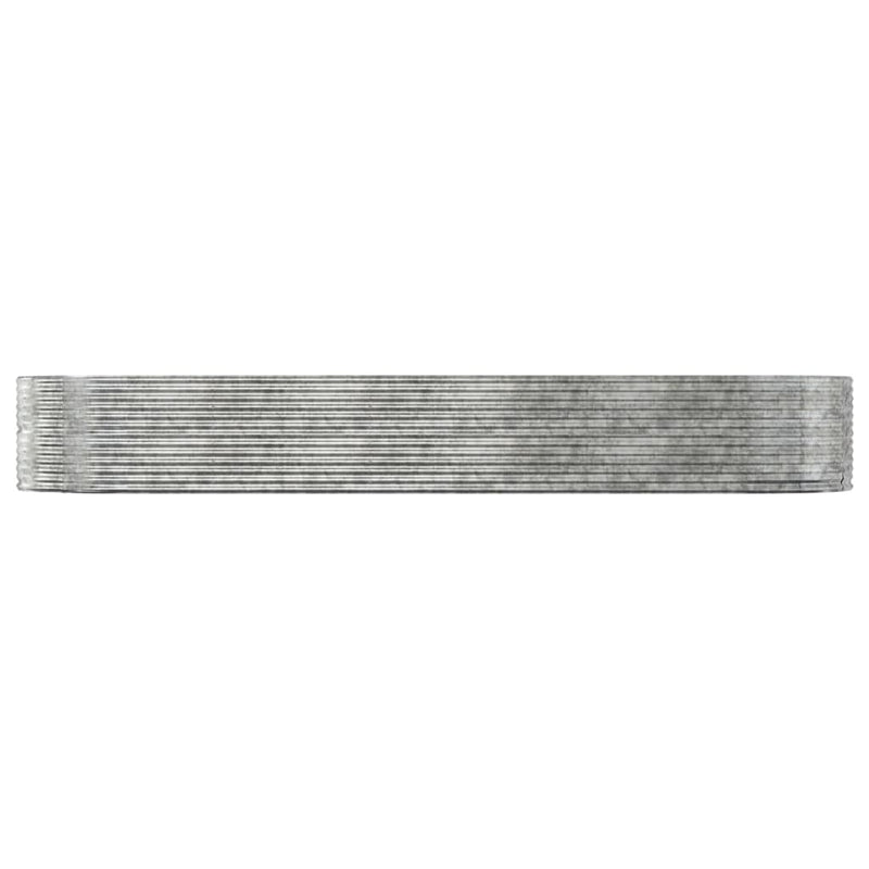 Load image into Gallery viewer, Vidaxl plantenbak 447x140x68 cm gegalvaniseerd staal zilverkleurig
