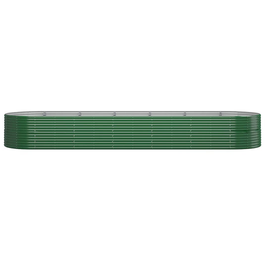 VidaXL Plantenbak 510x140x68 cm gepoedercoat staal groen