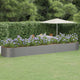 VidaXL Plantenbak 584x140x68 cm gepoedercoat staal grijs