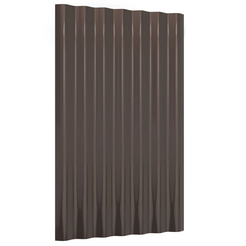Load image into Gallery viewer, VidaXL Dakpanelen 12 st 60x36 cm gepoedercoat staal bruin
