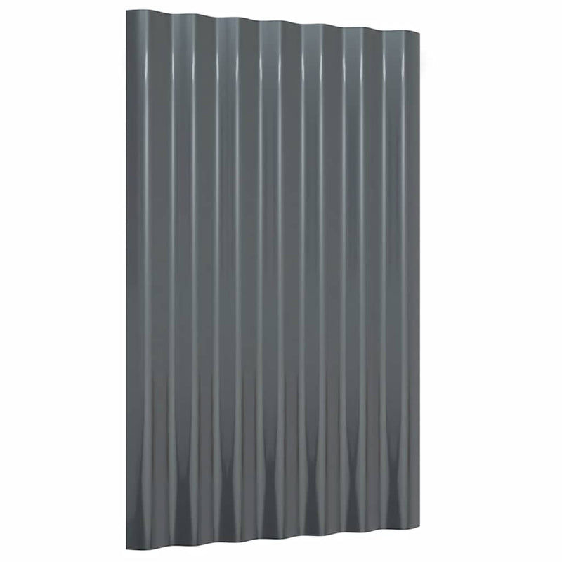Cargue la imagen en el visor de la galería, Vidaxl dakpanelen 12 st 60x36 cm gegalvaniseerd staal antracietkleurig

