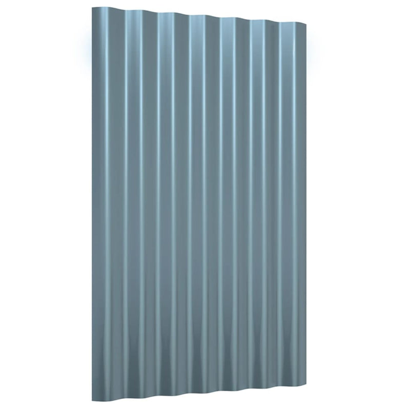 Load image into Gallery viewer, VidaXL Dakpanelen 36 st 60x36 cm gepoedercoat staal grijs
