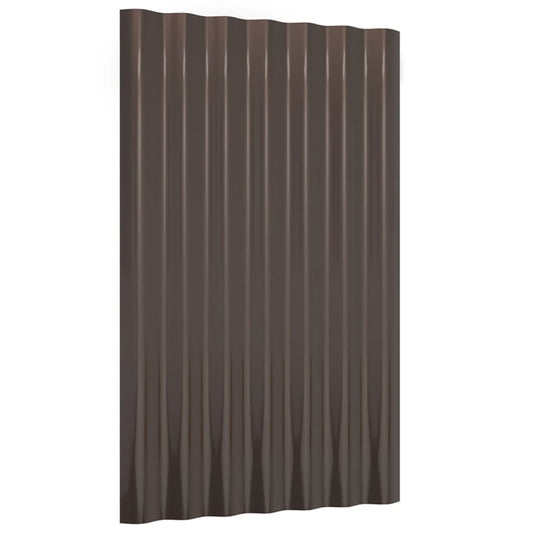 VidaXL Dakpanelen 36 st 60x36 cm gepoedercoat staal bruin