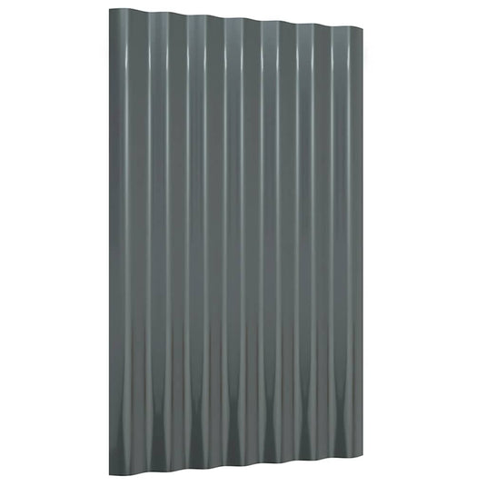 Vidaxl dakpanelen 36 st 60x36 cm gegalvaniseerd staal antracietkleurig