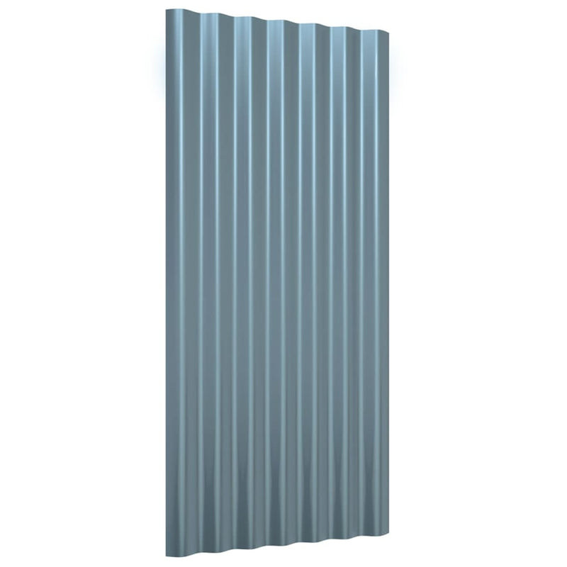 Load image into Gallery viewer, Vidaxl dakpanelen 12 st 80x36 cm gegalvaniseerd staal grijs
