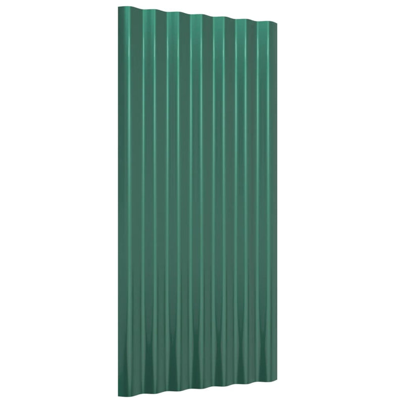 Load image into Gallery viewer, VidaXL Dakpanelen 36 st 80x36 cm gepoedercoat staal groen
