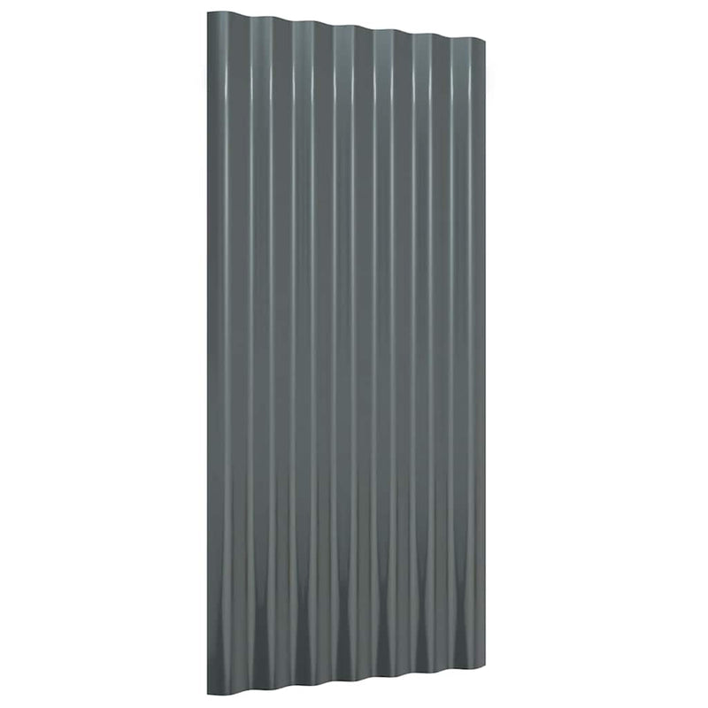 Load image into Gallery viewer, Vidaxl dakpanelen 36 st 80x36 cm gegalvaniseerd staal antracietkleurig
