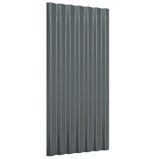 Vidaxl dakpanelen 36 st 80x36 cm gegalvaniseerd staal antracietkleurig