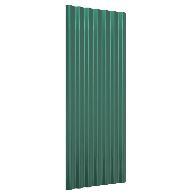 Load image into Gallery viewer, Vidaxl dakpanelen 12 st 100x36 cm gegalvaniseerd staal groen
