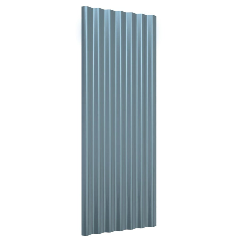 Load image into Gallery viewer, Vidaxl dakpanelen 12 st 100x36 cm gegalvaniseerd staal grijs
