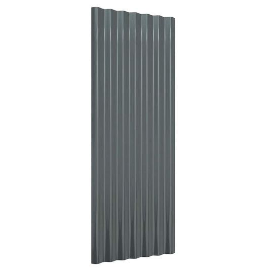 Vidaxl dakpanelen 12 st 100x36 cm gegalvaniseerd staal antracietkleurig