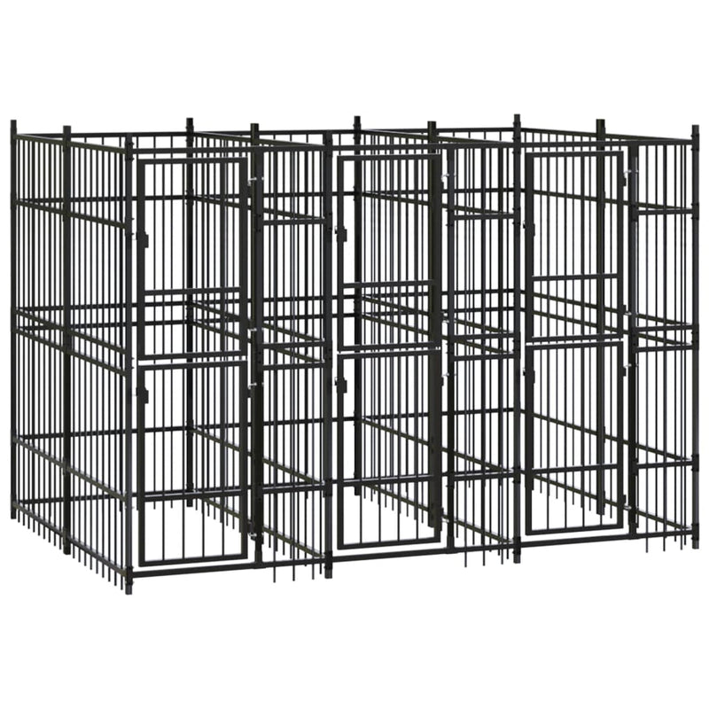Load image into Gallery viewer, VidaXL Hondenkennel 5,53 m² staal
