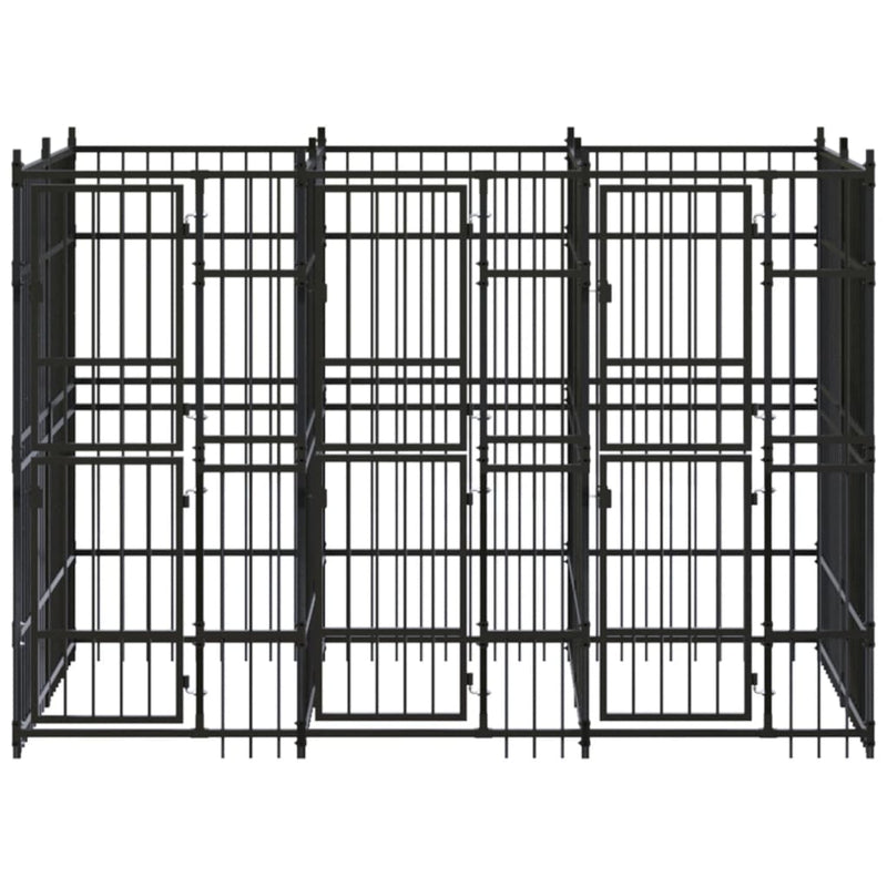 Load image into Gallery viewer, VidaXL Hondenkennel 5,53 m² staal

