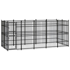 VidaXL Hondenkennel 9,22 m² staal