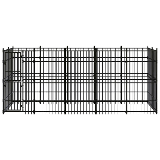 VidaXL Hondenkennel 9,22 m² staal