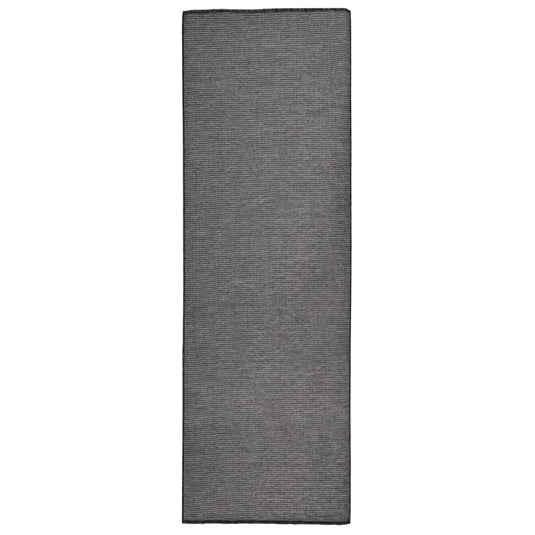 Vidaxl buitenkleed platgeweven 80x250 cm grijs