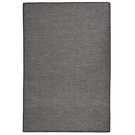 Vidaxl buitenkleed platgeweven 120x170 cm grijs