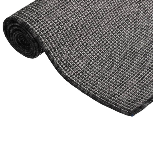 Vidaxl buitenkleed platgeweven 120x170 cm grijs