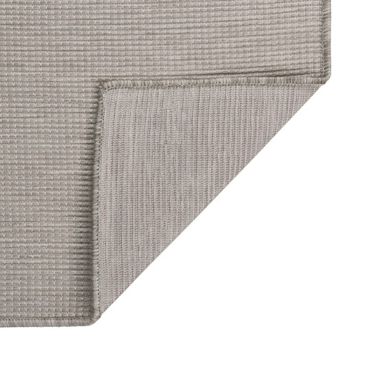Vidaxl buitenkleed platgeweven 80x150 cm lichtgrijs