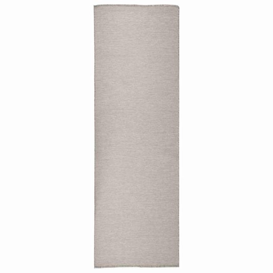 Vidaxl buitenkleed platgeweven 80x250 cm lichtgrijs