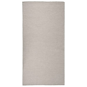 Vidaxl buitenkleed platgeweven 100x200 cm lichtgrijs