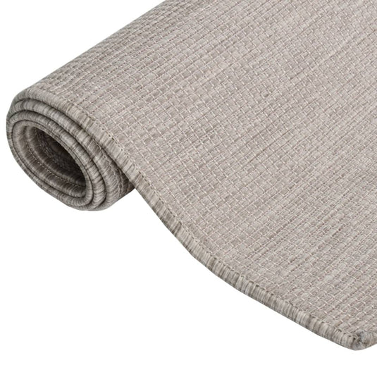 Vidaxl buitenkleed platgeweven 100x200 cm lichtgrijs