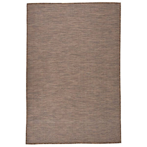 VidaXL Buitenkleed platgeweven 120x170 cm bruin