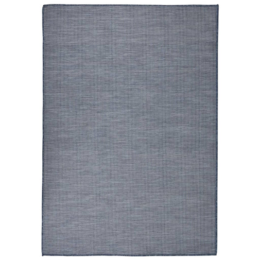 Vidaxl buitenkleed platgeweven 160x230 cm blauw