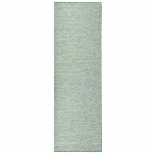 Vidaxl buitenkleed platgeweven 80x250 cm turquoise