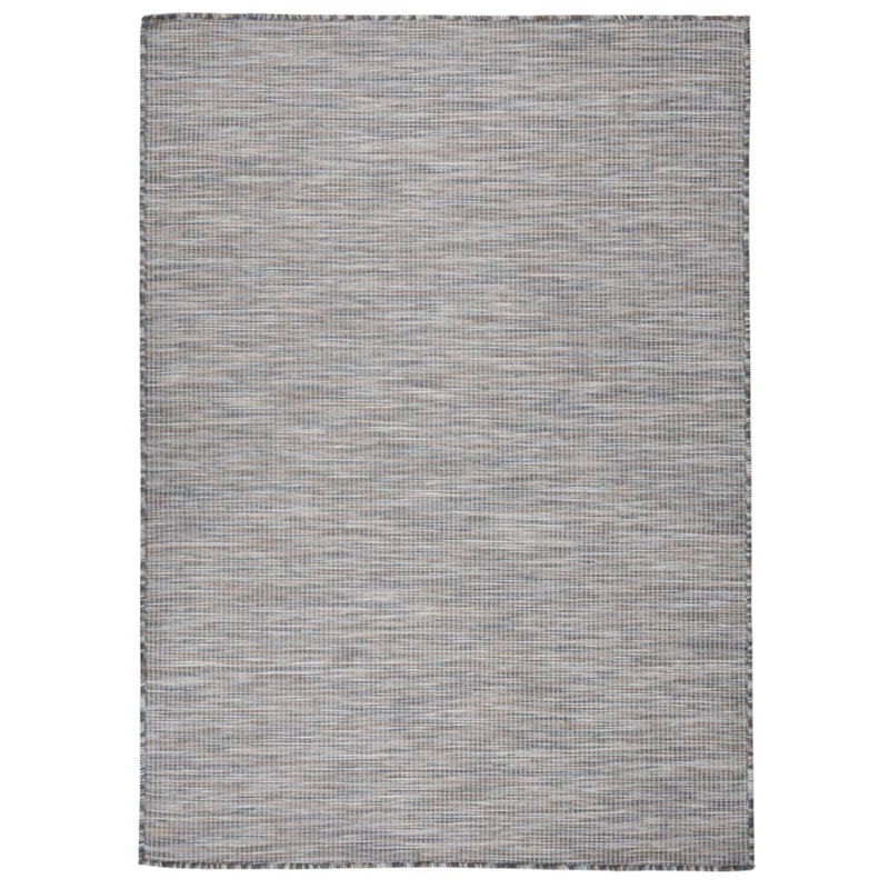 Load image into Gallery viewer, Vidaxl buitenkleed platgeweven 200x280 cm bruin en blauw
