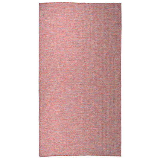 VidaXL Buitenkleed platgeweven 80x150 cm rood