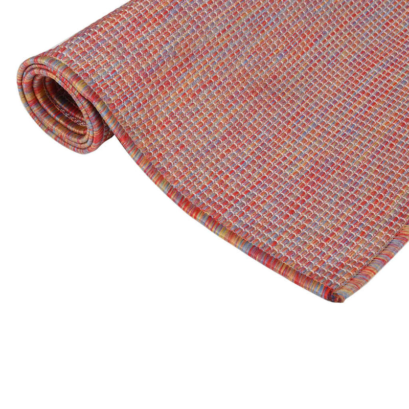 Afbeelding laden in galerijviewer, Vidaxl buitenkleed platgeweven 120x170 cm rood

