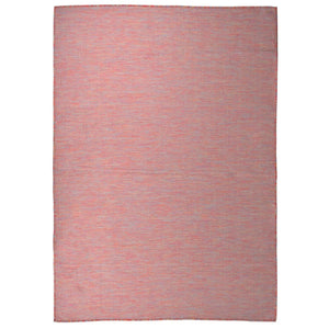 Vidaxl buitenkleed platgeweven 140x200 cm rood