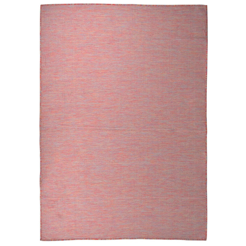 Load image into Gallery viewer, Vidaxl buitenkleed platgeweven 140x200 cm rood
