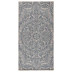 Vidaxl buitenkleed met patroon platgeweven 80x150 cm blauw