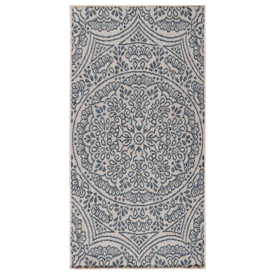 Vidaxl buitenkleed met patroon platgeweven 80x150 cm blauw