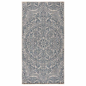 Vidaxl buitenkleed met patroon platgeweven 100x200 cm blauw