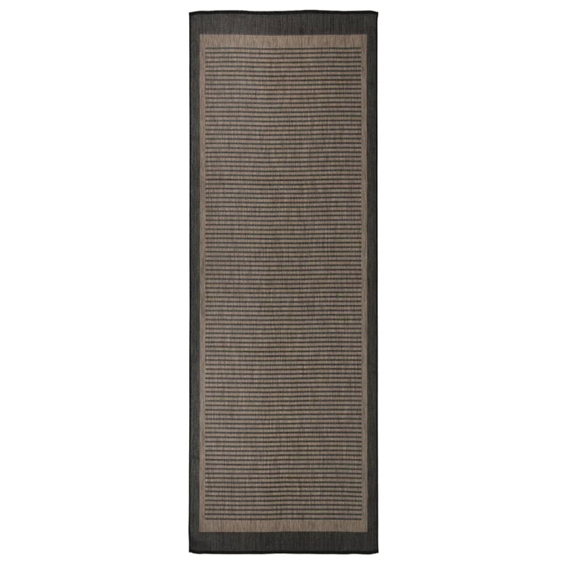 Load image into Gallery viewer, Vidaxl buitenkleed platgeweven 80x250 cm donkerbruin
