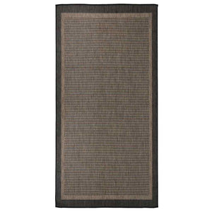 Vidaxl buitenkleed platgeweven 100x200 cm donkerbruin
