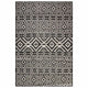 Vidaxl buitenkleed met patroon platgeweven 140x200 cm zwart