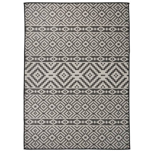 Vidaxl buitenkleed met patroon platgeweven 200x280 cm zwart