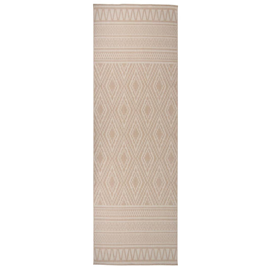 Vidaxl buitenkleed met patroon platgeweven 80x250 cm bruin